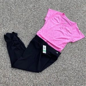 NEW Ideology Black Joggers/ Athletic /Dance Pants Sz L & a FREE Pre-Owned Top